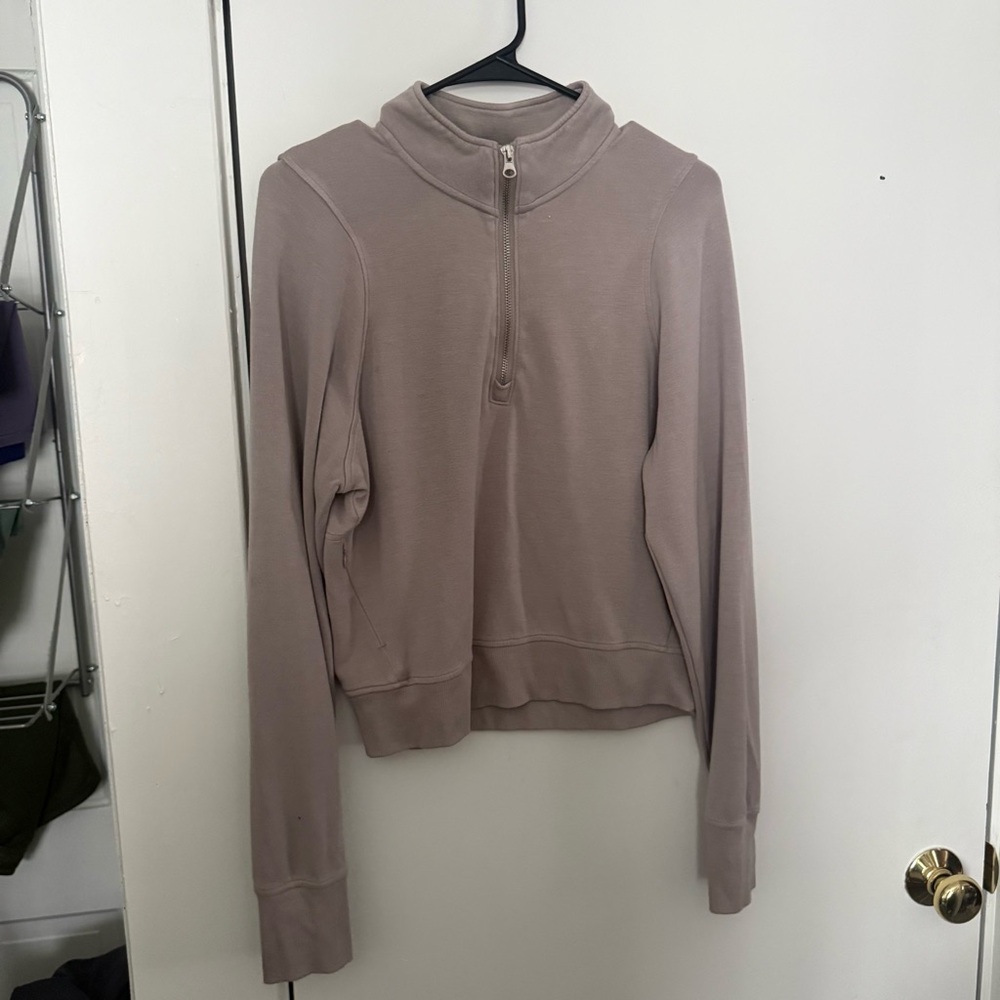 Danskin Women's Light Brown Half-Zip Sweatshirt